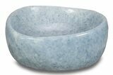Polished Blue Calcite Bowl - Madagascar #245439-2